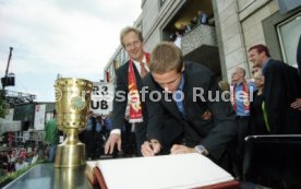 15.06.97 VfB Stuttgart Empfang am Rathaus DFB-Pokal Sieg 1997