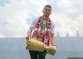 25.05.25 VfB Stuttgart Feier und Autokorso DFB-Pokal Sieg Stuttgart Schlossplatz