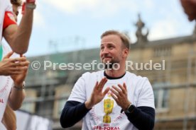 25.05.25 VfB Stuttgart Feier und Autokorso DFB-Pokal Sieg Stuttgart Schlossplatz