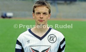 30.07.90 Karlsruher SC Fototermin Saison 1990/1991