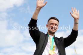 25.05.25 VfB Stuttgart Feier und Autokorso DFB-Pokal Sieg Stuttgart Schlossplatz