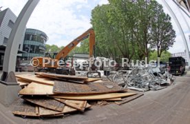 03.06.22 VfB Stuttgart Baggerbiss Umbau Mercedes-Benz Arena Haupttribüne