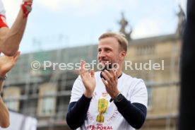 25.05.25 VfB Stuttgart Feier und Autokorso DFB-Pokal Sieg Stuttgart Schlossplatz