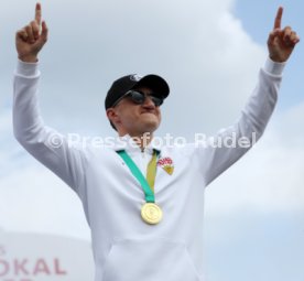 25.05.25 VfB Stuttgart Feier und Autokorso DFB-Pokal Sieg Stuttgart Schlossplatz