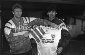 10.11.92 VfB Stuttgart Trikot Aktion mein Freund ist Ausl&auml;nder