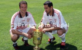 15.07.97 VfB Stuttgart Fototermin DFB-Pokal Sieger 1997