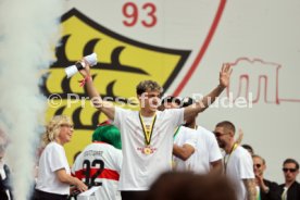 25.05.25 VfB Stuttgart Feier und Autokorso DFB-Pokal Sieg Stuttgart Schlossplatz