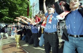 15.06.97 VfB Stuttgart Empfang am Rathaus DFB-Pokal Sieg 1997