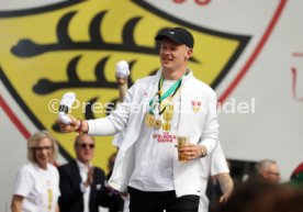 25.05.25 VfB Stuttgart Feier und Autokorso DFB-Pokal Sieg Stuttgart Schlossplatz