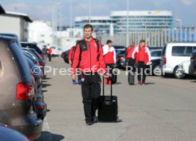 VfB Stuttgart Abflug Kurztrainingslager Mallorca am Flughafen Stuttgart