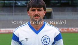 28.06.88 Karlsruher SC Fototermin Saison 1988/1989
