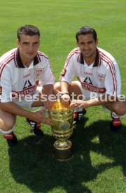 15.07.97 VfB Stuttgart Fototermin DFB-Pokal Sieger 1997