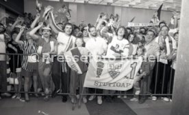 16.05.1992 VfB Stuttgart Meisterschaft Empfang Flughafen