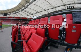 03.06.22 VfB Stuttgart Baggerbiss Umbau Mercedes-Benz Arena Haupttribüne