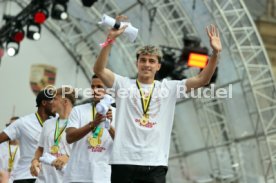 25.05.25 VfB Stuttgart Feier und Autokorso DFB-Pokal Sieg Stuttgart Schlossplatz
