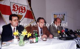 16.01.90 VfB Stuttgart PK Vorstellung Manager Hoene&szlig;