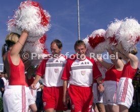 VfB Stuttgart Soccer Party 1999 li. Peter Starzmann re. Ralf Rangnick Foto Rudel