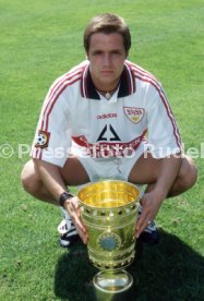 15.07.97 VfB Stuttgart Fototermin DFB-Pokal Sieger 1997