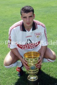 15.07.97 VfB Stuttgart Fototermin DFB-Pokal Sieger 1997