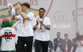 25.05.25 VfB Stuttgart Feier und Autokorso DFB-Pokal Sieg Stuttgart Schlossplatz