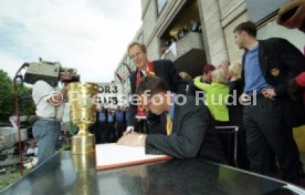 15.06.97 VfB Stuttgart Empfang am Rathaus DFB-Pokal Sieg 1997