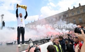 25.05.25 VfB Stuttgart Feier und Autokorso DFB-Pokal Sieg Stuttgart Schlossplatz