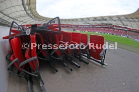 03.06.22 VfB Stuttgart Baggerbiss Umbau Mercedes-Benz Arena Haupttribüne