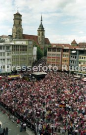 15.06.97 VfB Stuttgart Empfang am Rathaus DFB-Pokal Sieg 1997