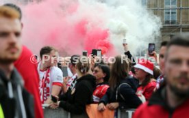 25.05.25 VfB Stuttgart Feier und Autokorso DFB-Pokal Sieg Stuttgart Schlossplatz