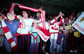 16.05.1992 VfB Stuttgart Meisterschaft Empfang Flughafen