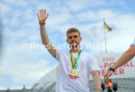25.05.25 VfB Stuttgart Feier und Autokorso DFB-Pokal Sieg Stuttgart Schlossplatz