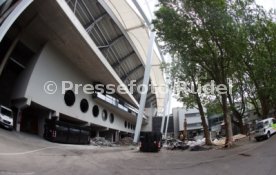 03.06.22 VfB Stuttgart Baggerbiss Umbau Mercedes-Benz Arena Haupttribüne