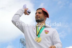 25.05.25 VfB Stuttgart Feier und Autokorso DFB-Pokal Sieg Stuttgart Schlossplatz