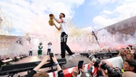 25.05.25 VfB Stuttgart Feier und Autokorso DFB-Pokal Sieg Stuttgart Schlossplatz