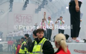 25.05.25 VfB Stuttgart Feier und Autokorso DFB-Pokal Sieg Stuttgart Schlossplatz