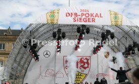 25.05.25 VfB Stuttgart Feier und Autokorso DFB-Pokal Sieg Stuttgart Schlossplatz