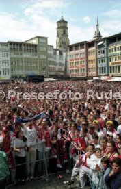 15.06.97 VfB Stuttgart Empfang am Rathaus DFB-Pokal Sieg 1997