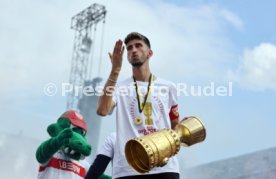 25.05.25 VfB Stuttgart Feier und Autokorso DFB-Pokal Sieg Stuttgart Schlossplatz