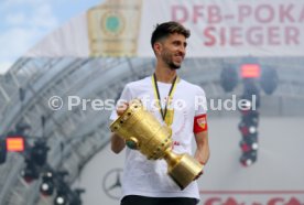 25.05.25 VfB Stuttgart Feier und Autokorso DFB-Pokal Sieg Stuttgart Schlossplatz