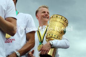 25.05.25 VfB Stuttgart Feier und Autokorso DFB-Pokal Sieg Stuttgart Schlossplatz
