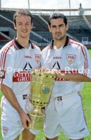 15.07.97 VfB Stuttgart Fototermin DFB-Pokal Sieger 1997