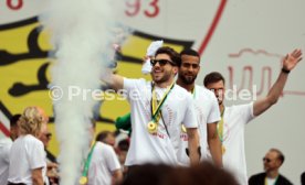 25.05.25 VfB Stuttgart Feier und Autokorso DFB-Pokal Sieg Stuttgart Schlossplatz