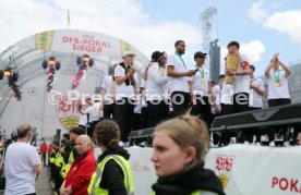 25.05.25 VfB Stuttgart Feier und Autokorso DFB-Pokal Sieg Stuttgart Schlossplatz
