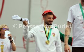 25.05.25 VfB Stuttgart Feier und Autokorso DFB-Pokal Sieg Stuttgart Schlossplatz