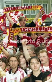 15.06.97 VfB Stuttgart Empfang am Rathaus DFB-Pokal Sieg 1997