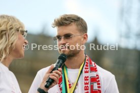 25.05.25 VfB Stuttgart Feier und Autokorso DFB-Pokal Sieg Stuttgart Schlossplatz