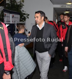 VfB Stuttgart Ankunft Flughafen Stuttgart Ausw&auml;rtsspiel Wolfsburg