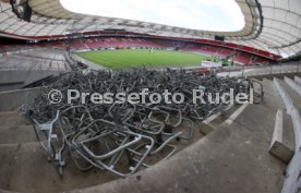 03.06.22 VfB Stuttgart Baggerbiss Umbau Mercedes-Benz Arena Haupttribüne