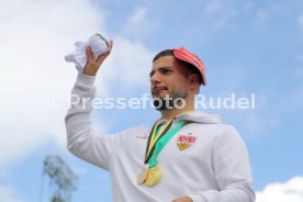 25.05.25 VfB Stuttgart Feier und Autokorso DFB-Pokal Sieg Stuttgart Schlossplatz
