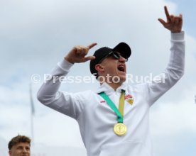 25.05.25 VfB Stuttgart Feier und Autokorso DFB-Pokal Sieg Stuttgart Schlossplatz